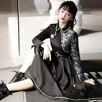 中華ロリータ チャイナ ドレス ブラック 黒 Amazon.co.jp: [トクとユウ] ロリータ ワンピース チャイナ